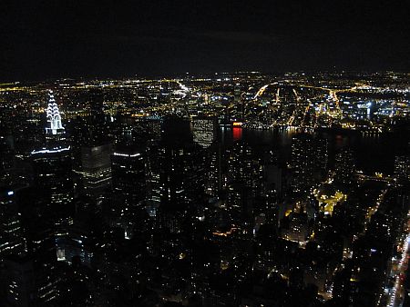New York bei Nacht.